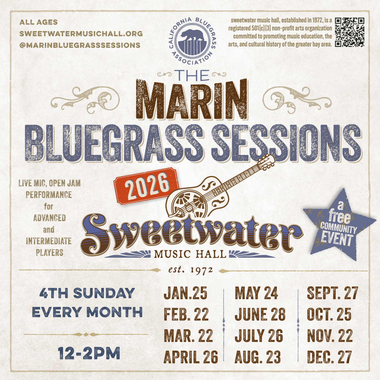 Marin Bluegrass Sessions January