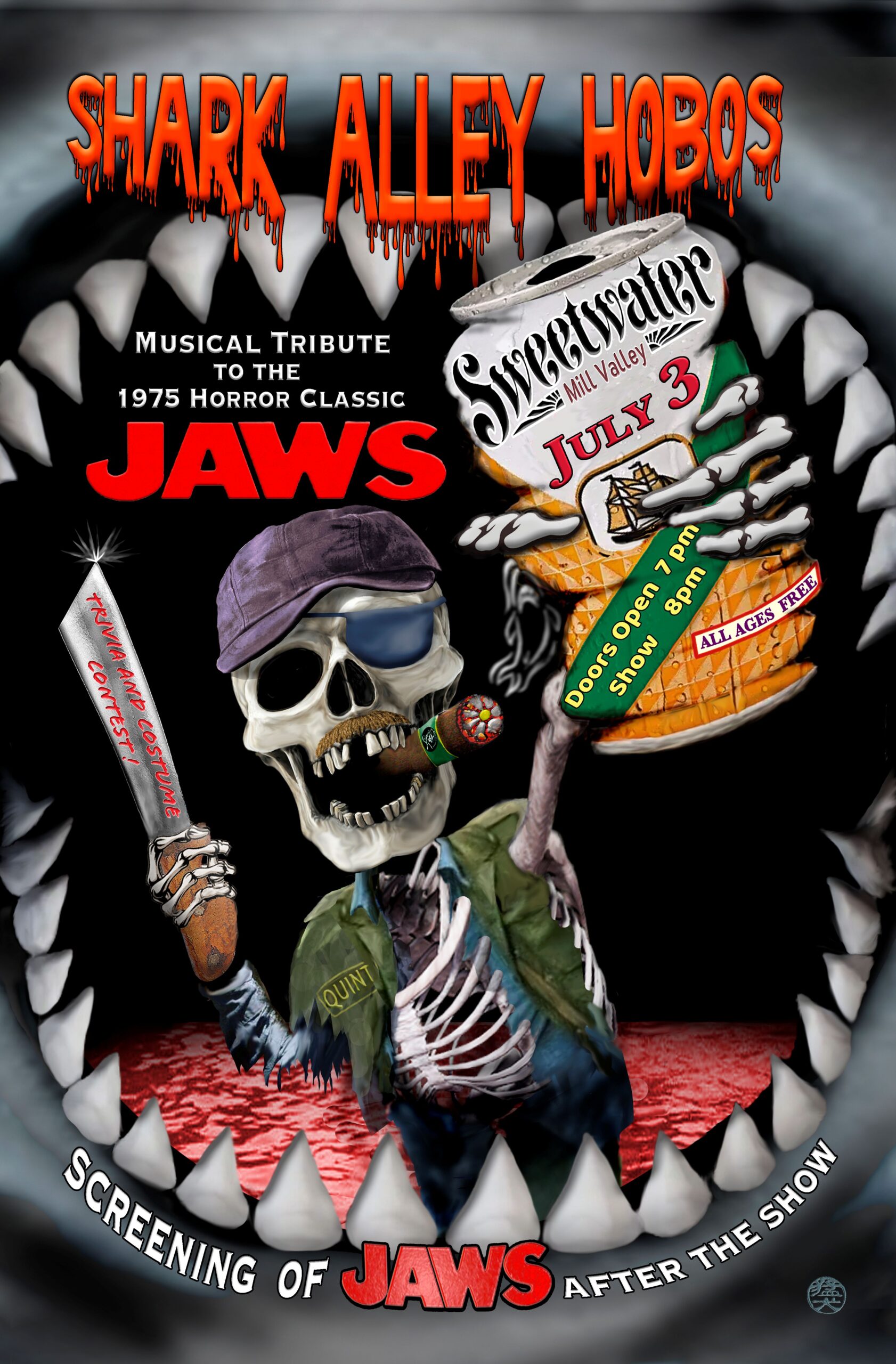 Free show! Shark Alley Hobos perform their musical tribute to JAWS